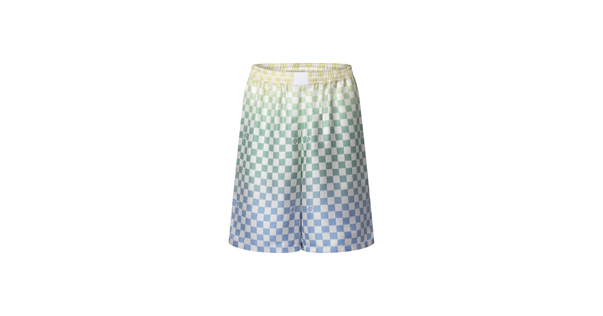 Gradient Heart Monogram Silk Shorts